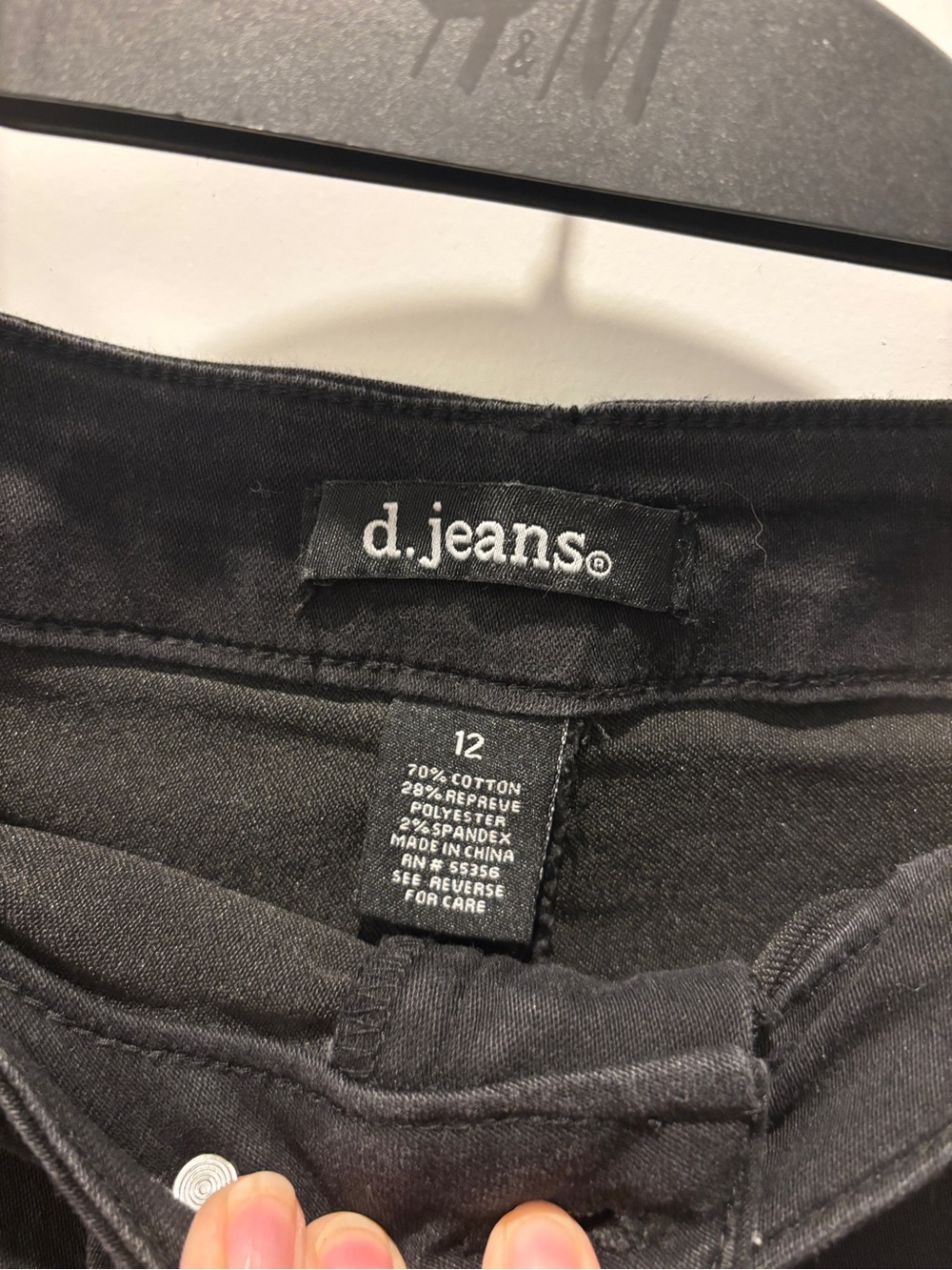 d. jeans Black High-Rise Women's Jean Shorts - Picture 3 of 3